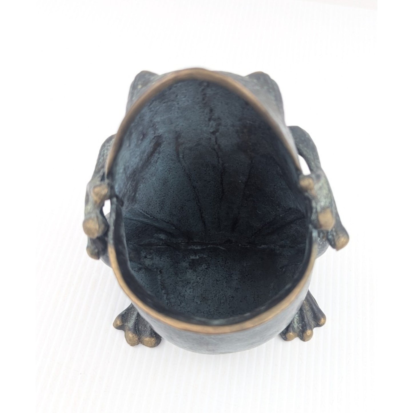 SPI Vintage Brass Frog Statue Planter Holder Vase San Pacific International