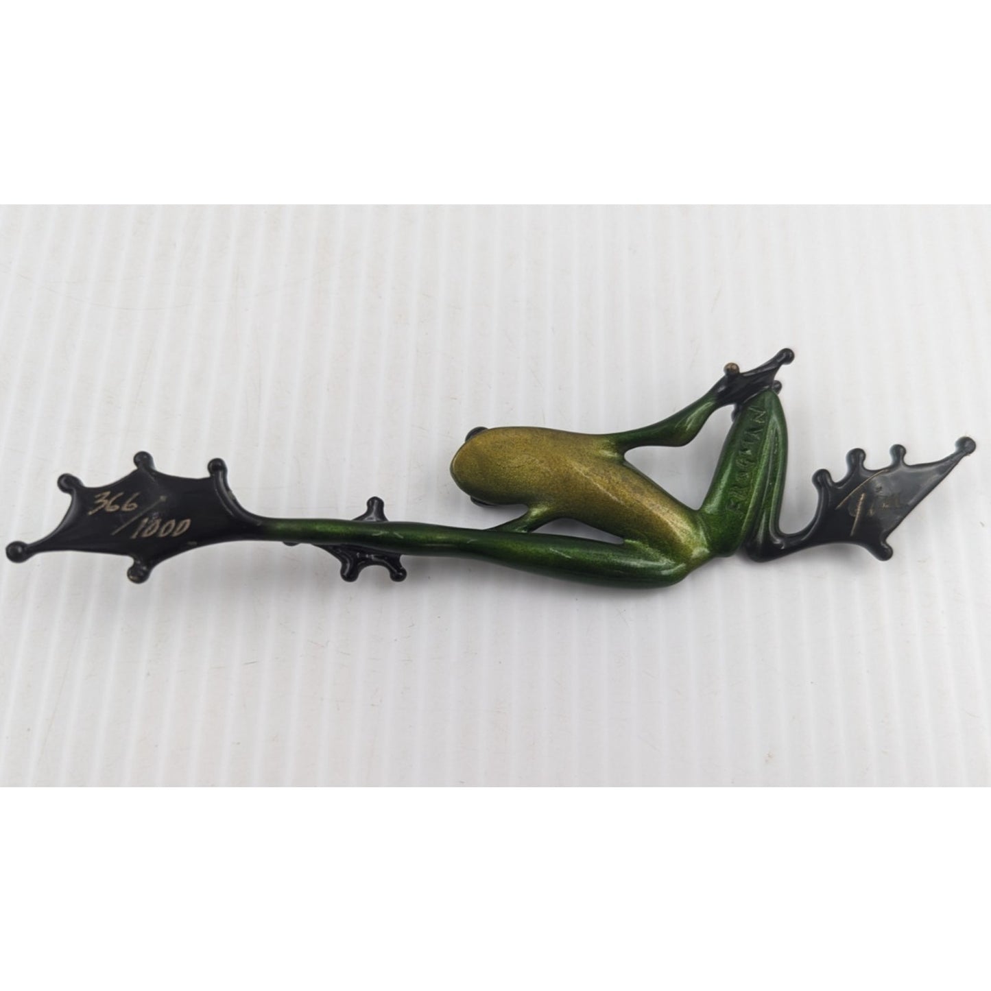 Tim Cotterill Frogman Bronze Frog Sculpture “Fiji” LE #366/1000 w/COA