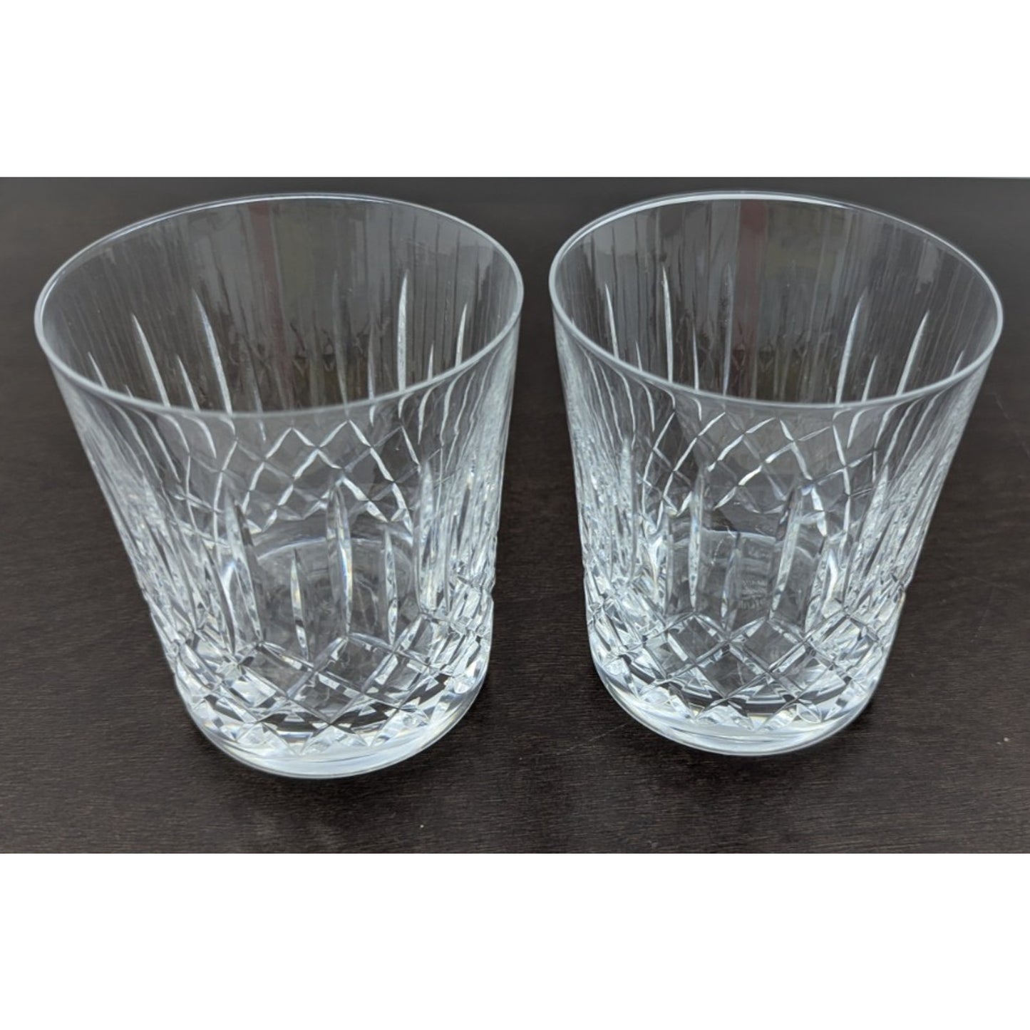 Edinburgh Crystal Appin Old Fashioned Glass Set of 2 Glasses 3.5" Scotland