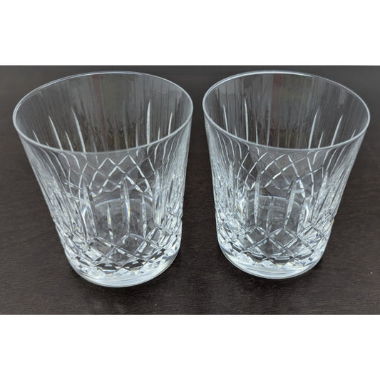 Edinburgh Crystal Appin Old Fashioned Glass Set of 2 Glasses 3.5" Scotland