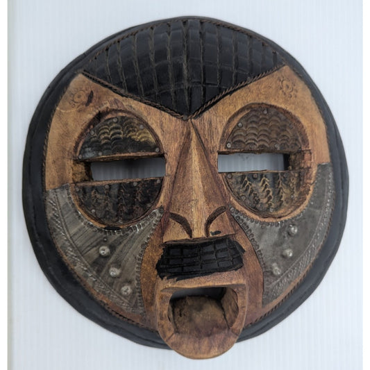 Hand Carved Wooden Tribal Face Mask Guru Wall Art African