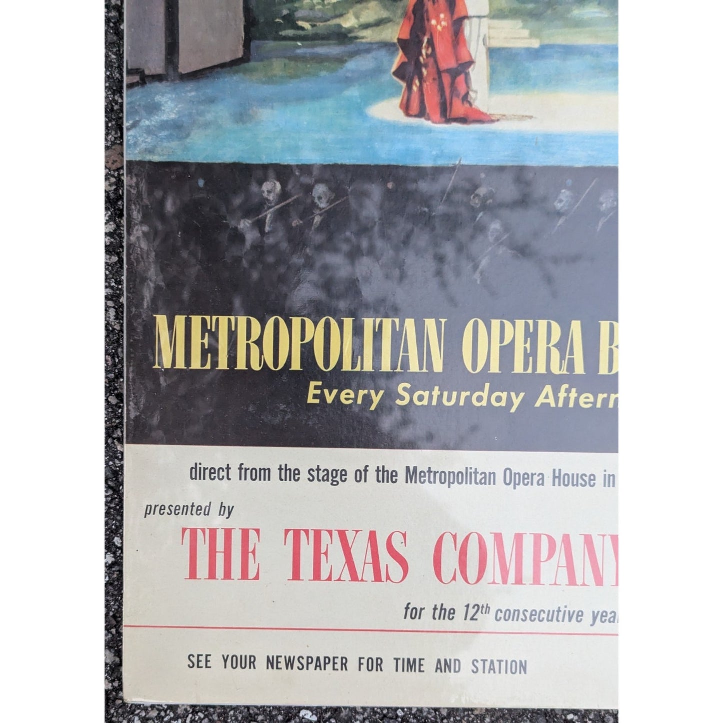 Metropolitan Opera Broadcasts The Texas Company Presents 1951 Poster Texaco
