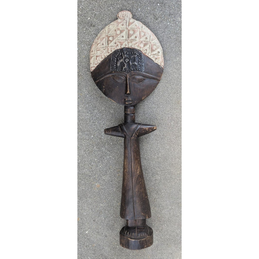 Hand Carved Wooden Ashanti Ghana Fertility Doll African 26.5"