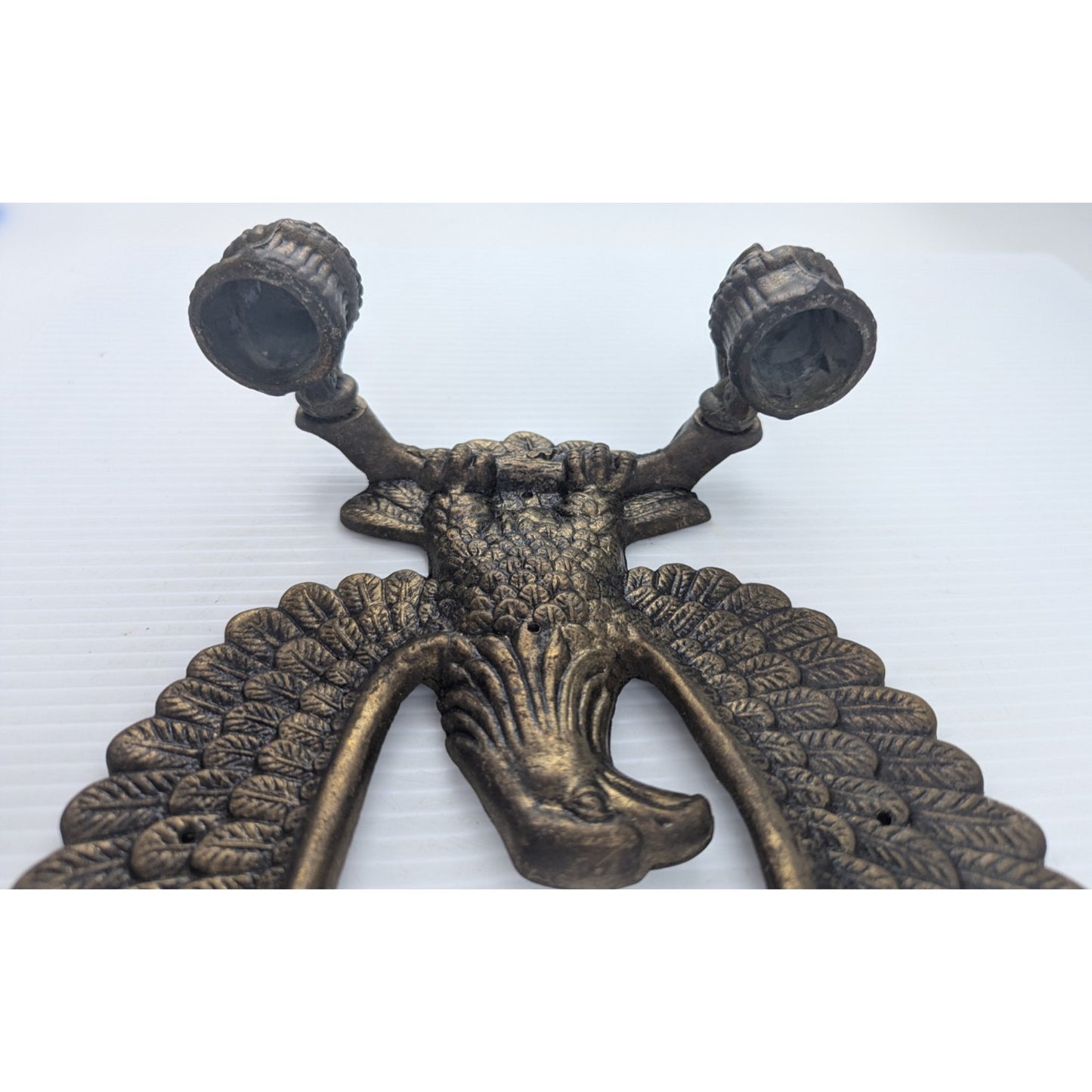 Metal Eagle Double Arm Candleholder Sconce Eagle Wall Plaque for Candlesticks