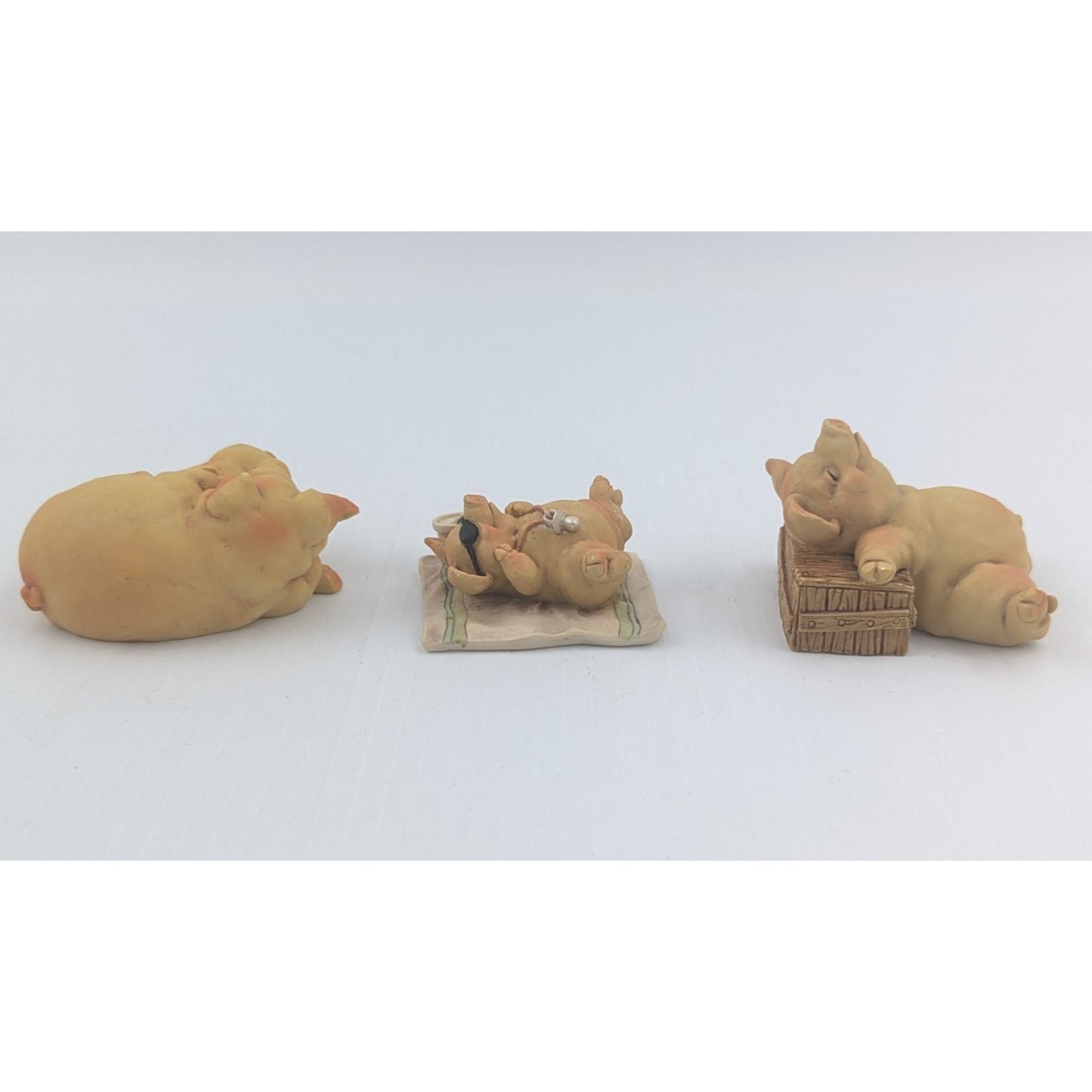Vintage 1992 Ganz Pigsville Figurines Lot Of 6
