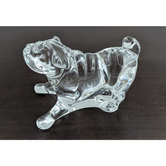 Baccarat Crystal Mops Hund Carlin Pug Dog Puppy Figurine Paperweight France