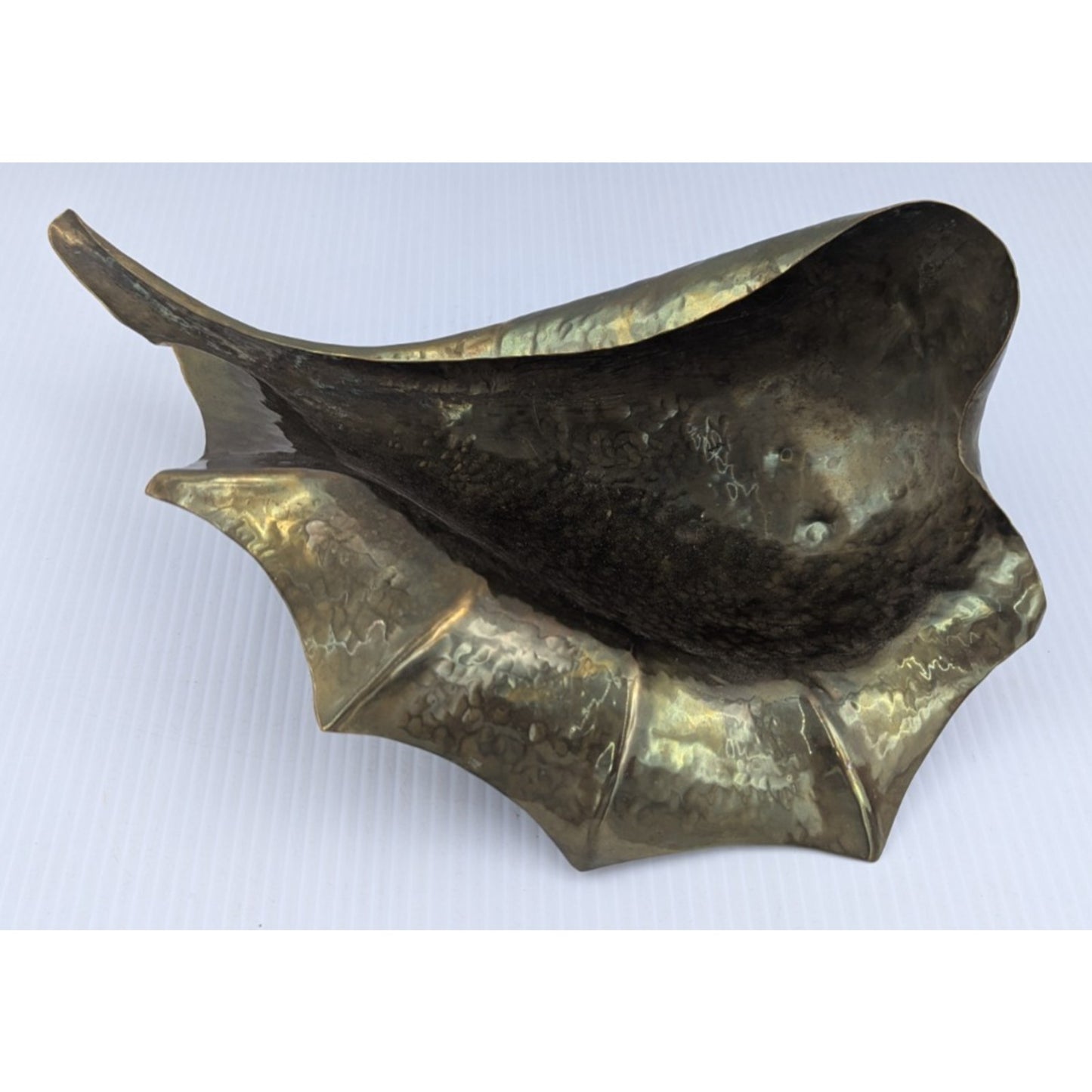 Tin Brass Bowl Seashell Shape Serving Bowl