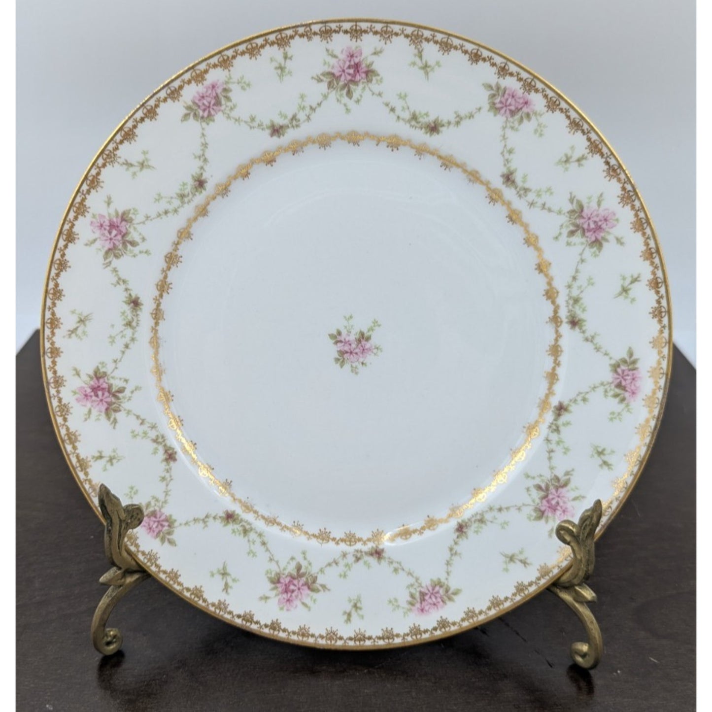 Charles Field Haviland Limoges Floral Luncheon Plate Set of 4 Plates GDA France