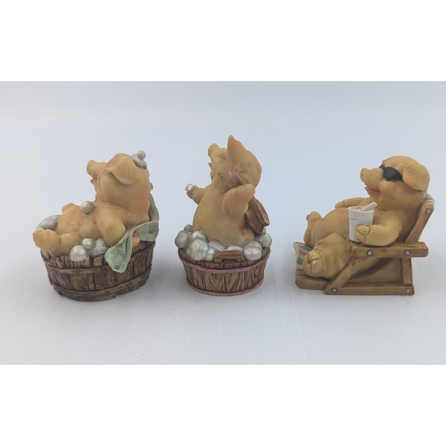 Vintage 1992 Ganz Pigsville Figurines Lot Of 6