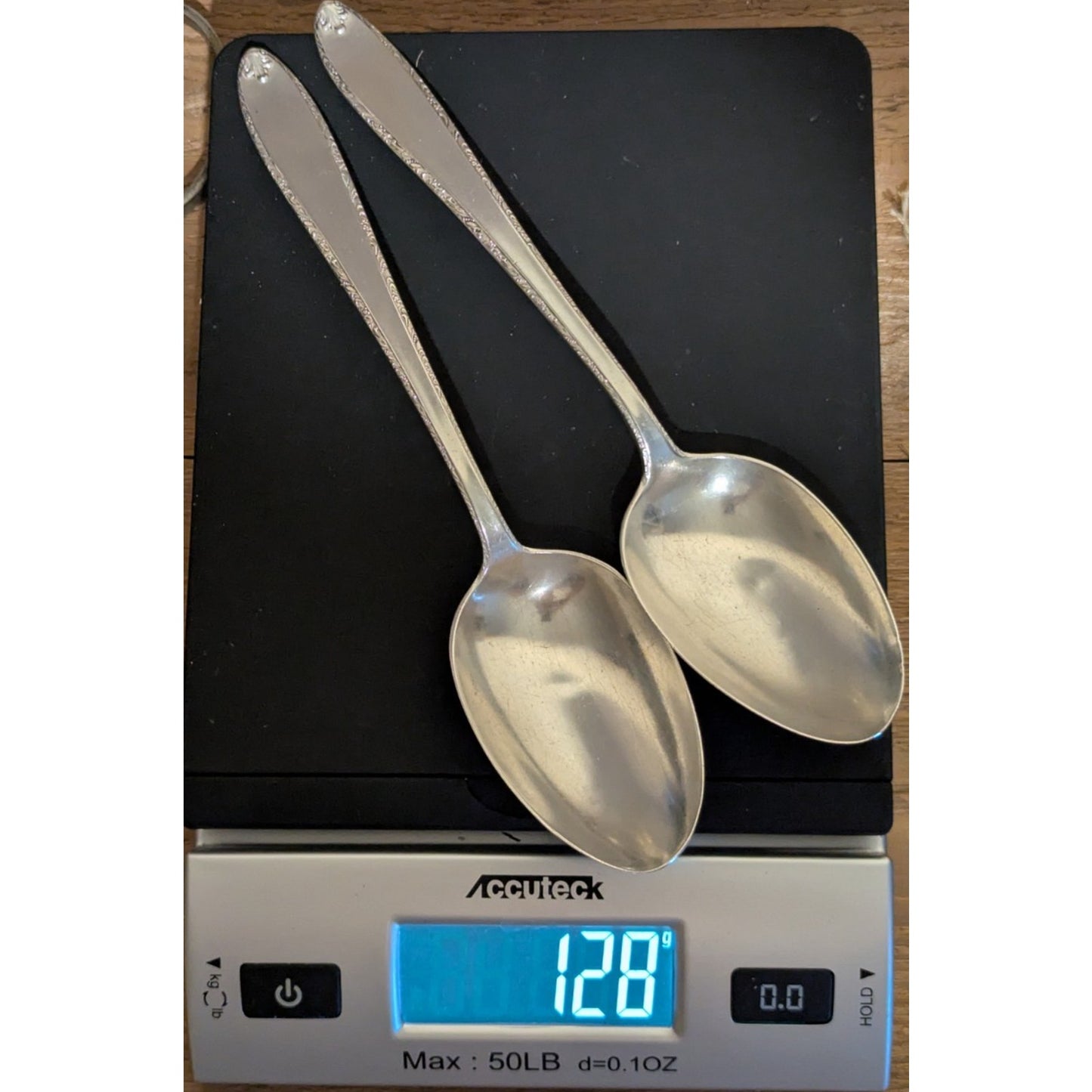 2 Alvin Southern Charm Sterling Silver Serving Spoons Tablespoon Set 8-3/8" 128g