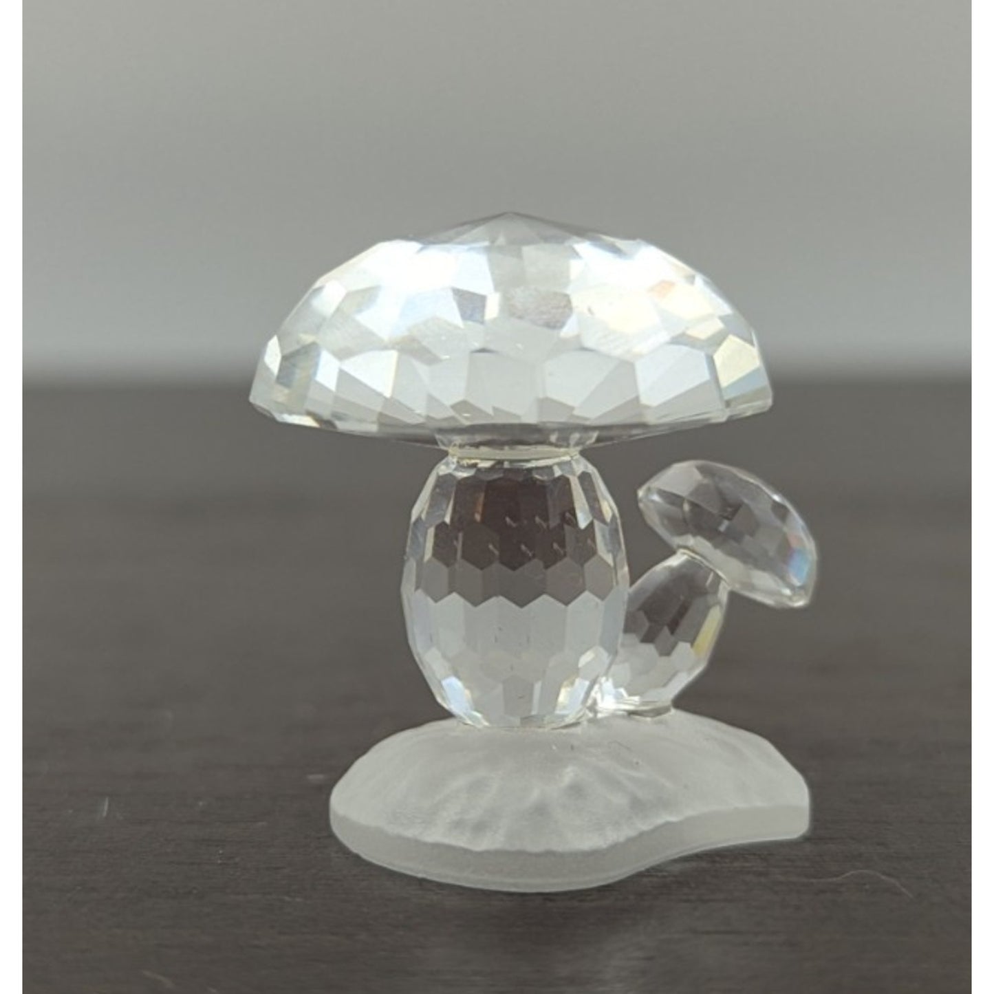 Swarovski Crystal Woodland Friends Mushroom Toadstool Figurine Satin Base