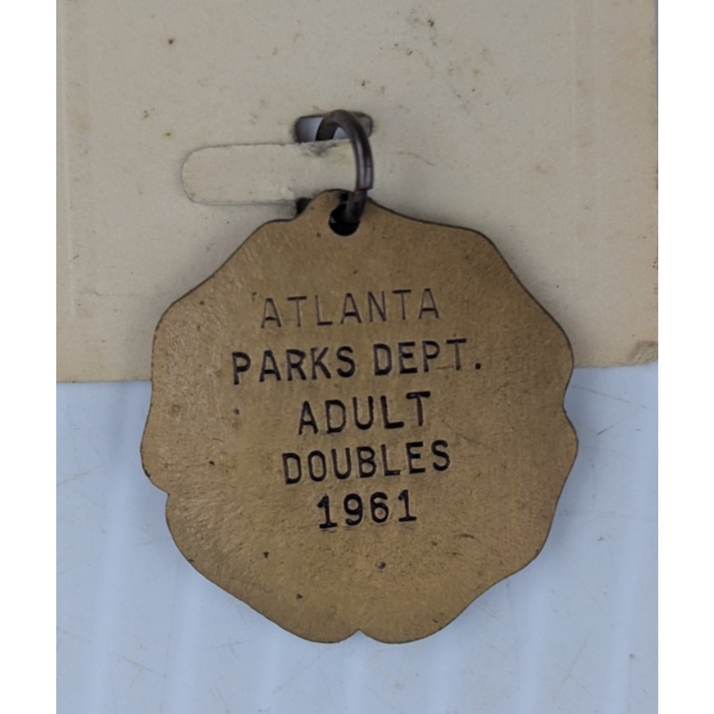 1961 Table Tennis Medal Pendant Award Atlanta Parks & Recreation Dept. Lot of 2