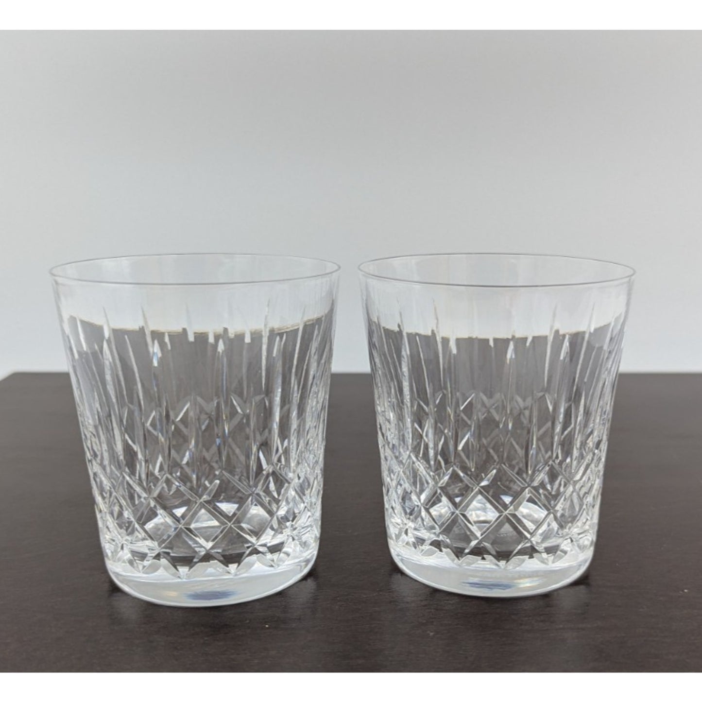Edinburgh Crystal Appin Old Fashioned Glass Set of 2 Glasses 3.5" Scotland