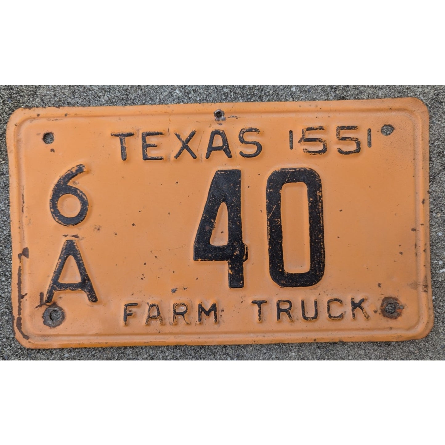 Farm Truck 1955 Texas License Plate Pair