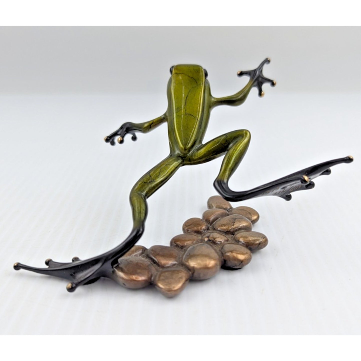 Tim Cotterill Frogman Bronze Frog Sculpture “Stepping Stone” LE #216/5000 w/COA