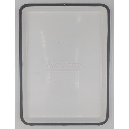 Vintage McCRAY Kitchen Refrigerator Enamelware Tray 12.5”x9.25”