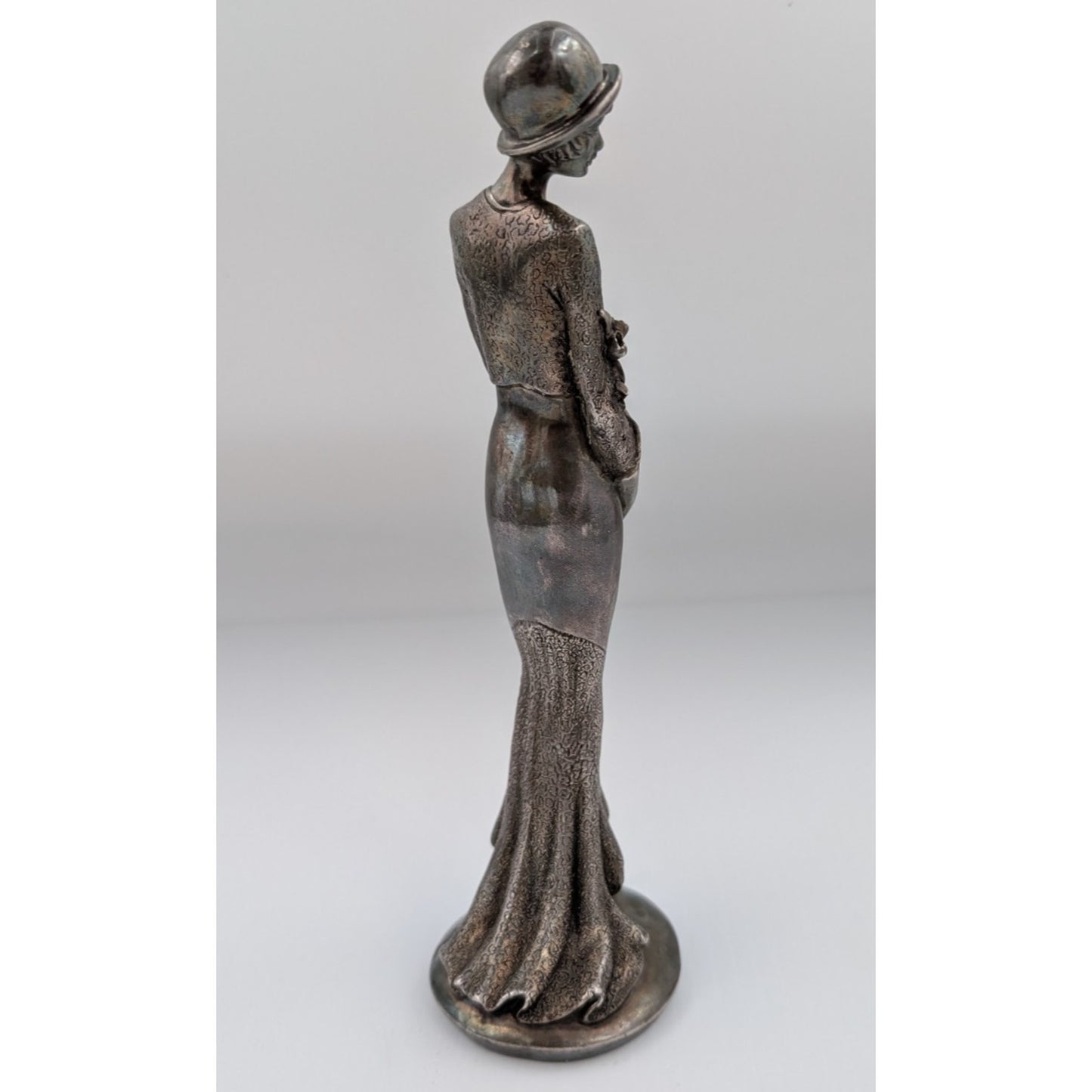 Fratelli Magrino Argentieri Sterling Silver Over Resin Lady Figurine Italy
