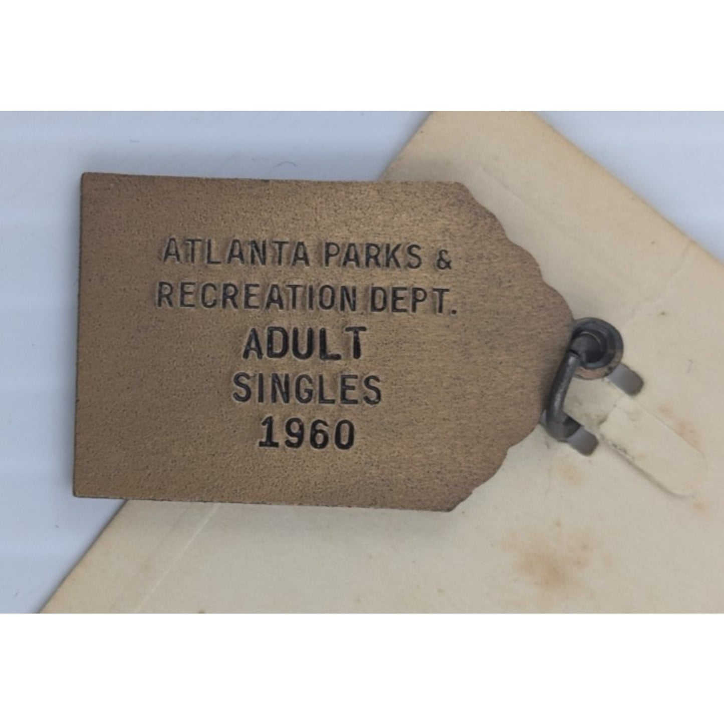 1960 Table Tennis Medal Pendant Award Atlanta Parks & Recreation Dept. Lot of 2