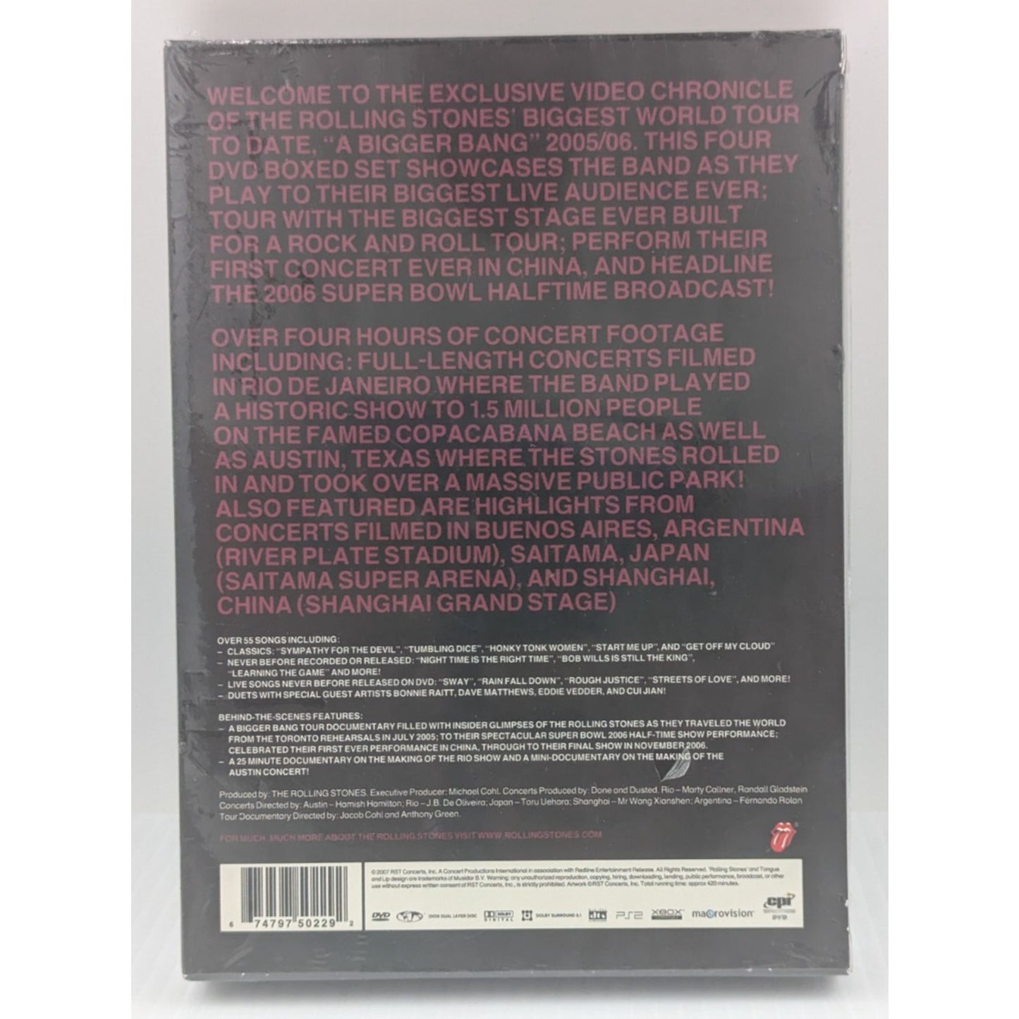 The Rolling Stones The Biggest Bang 4-Disc DVD Boxed Set