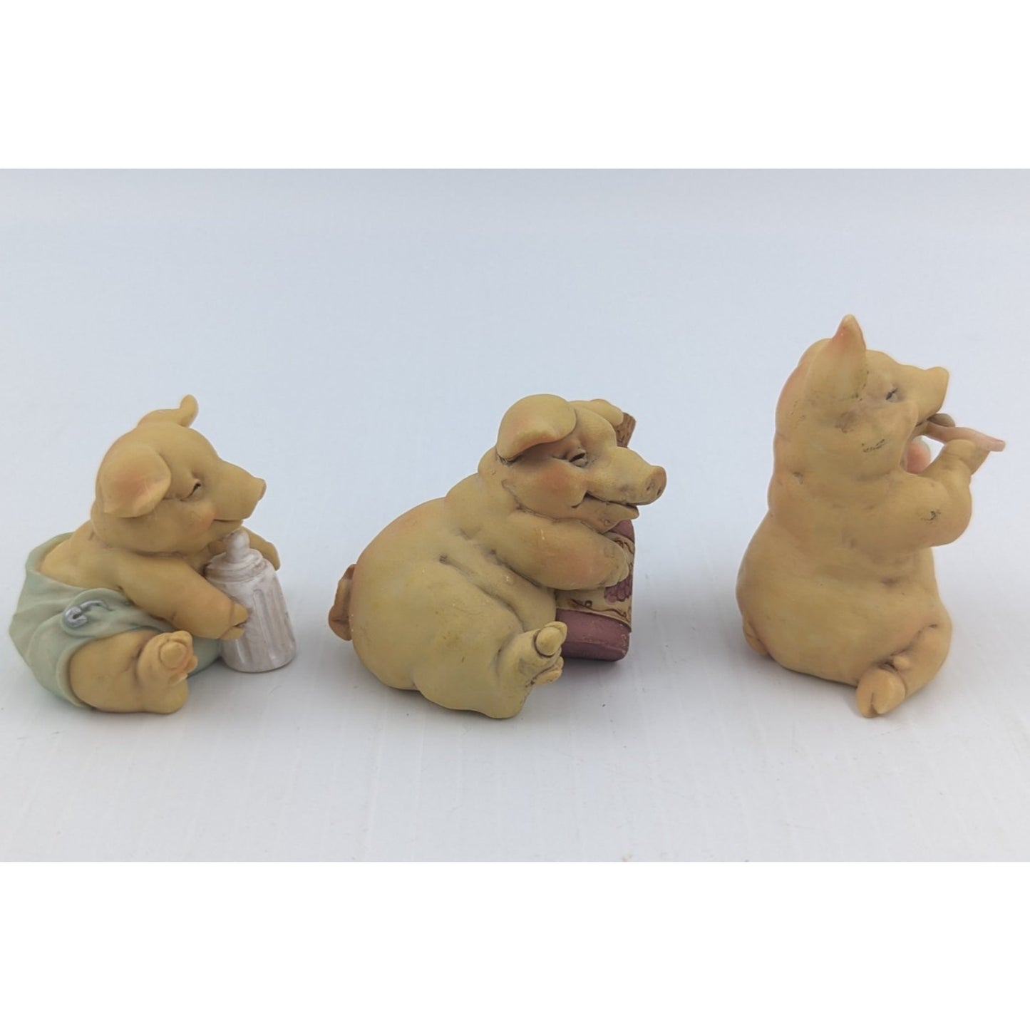 Vintage 1992 Ganz Pigsville Figurines Lot Of 6
