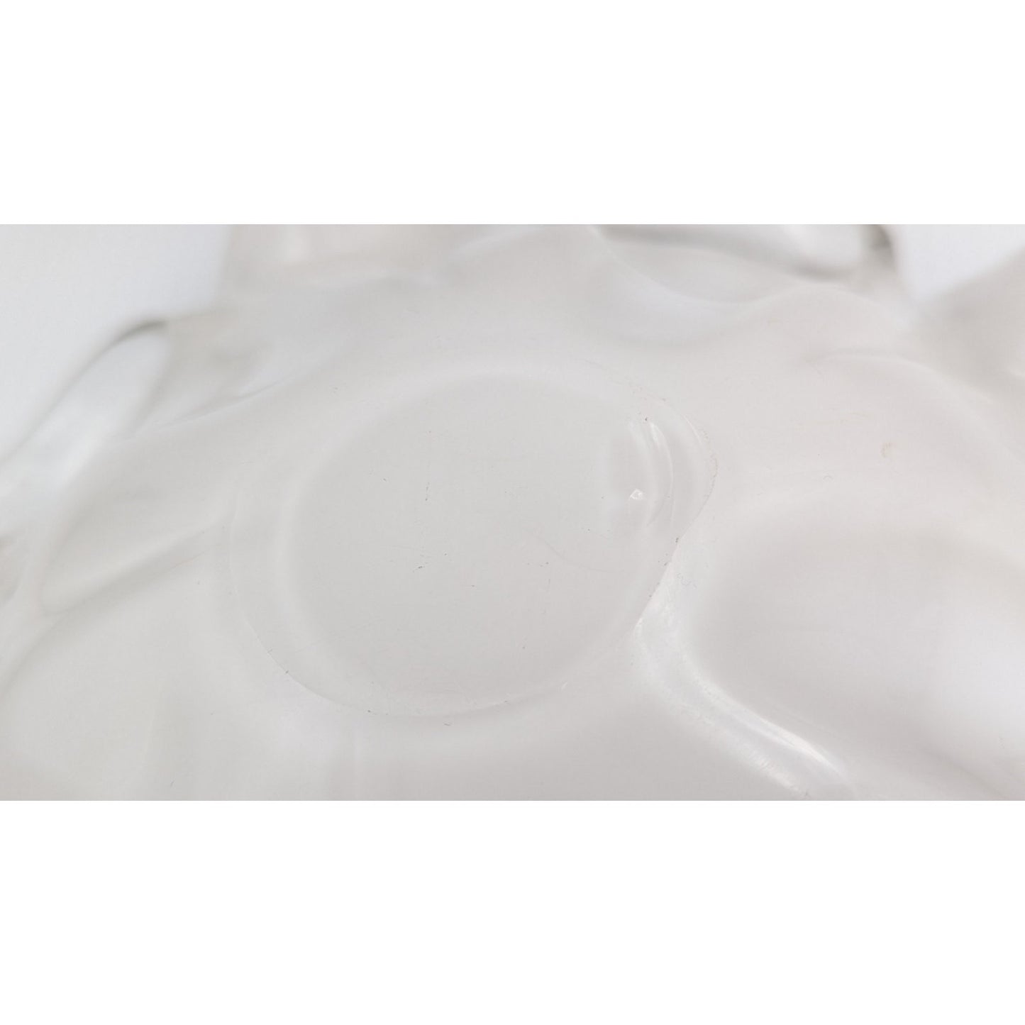 Vintage Hand Blown Murano Tutti Frutti Cased Glass Bowl Ruffled 9"