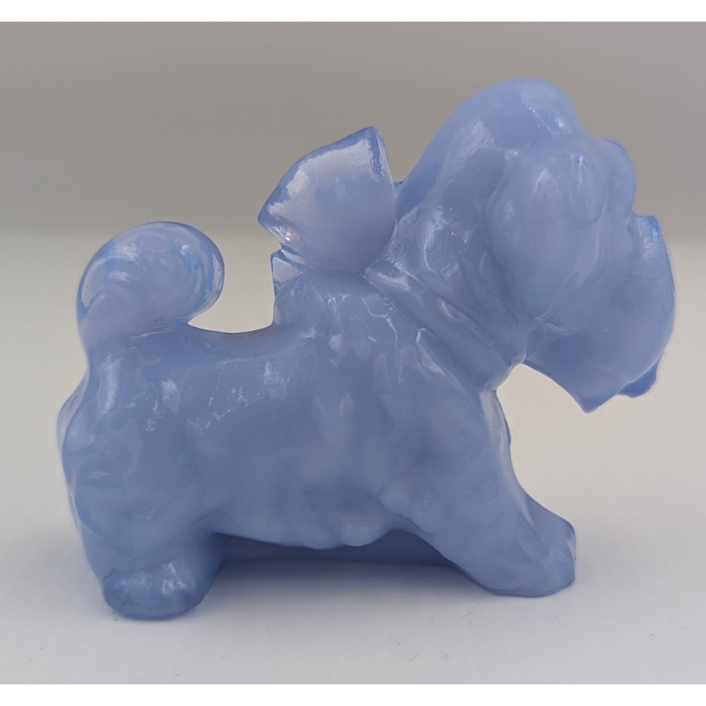 Boyd Glass Parlor Pup Dog Puppy Pooch Blue