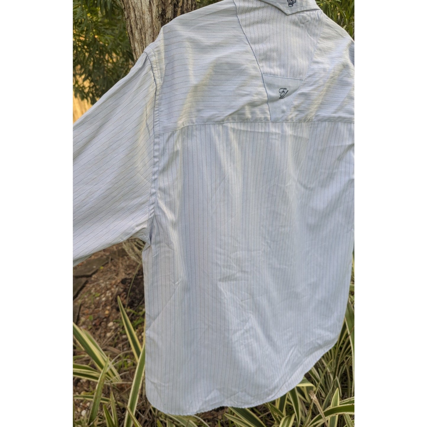 English Laundry Shirt Mens XXL Paisley Embroidered Button Up Flip Cuff - READ
