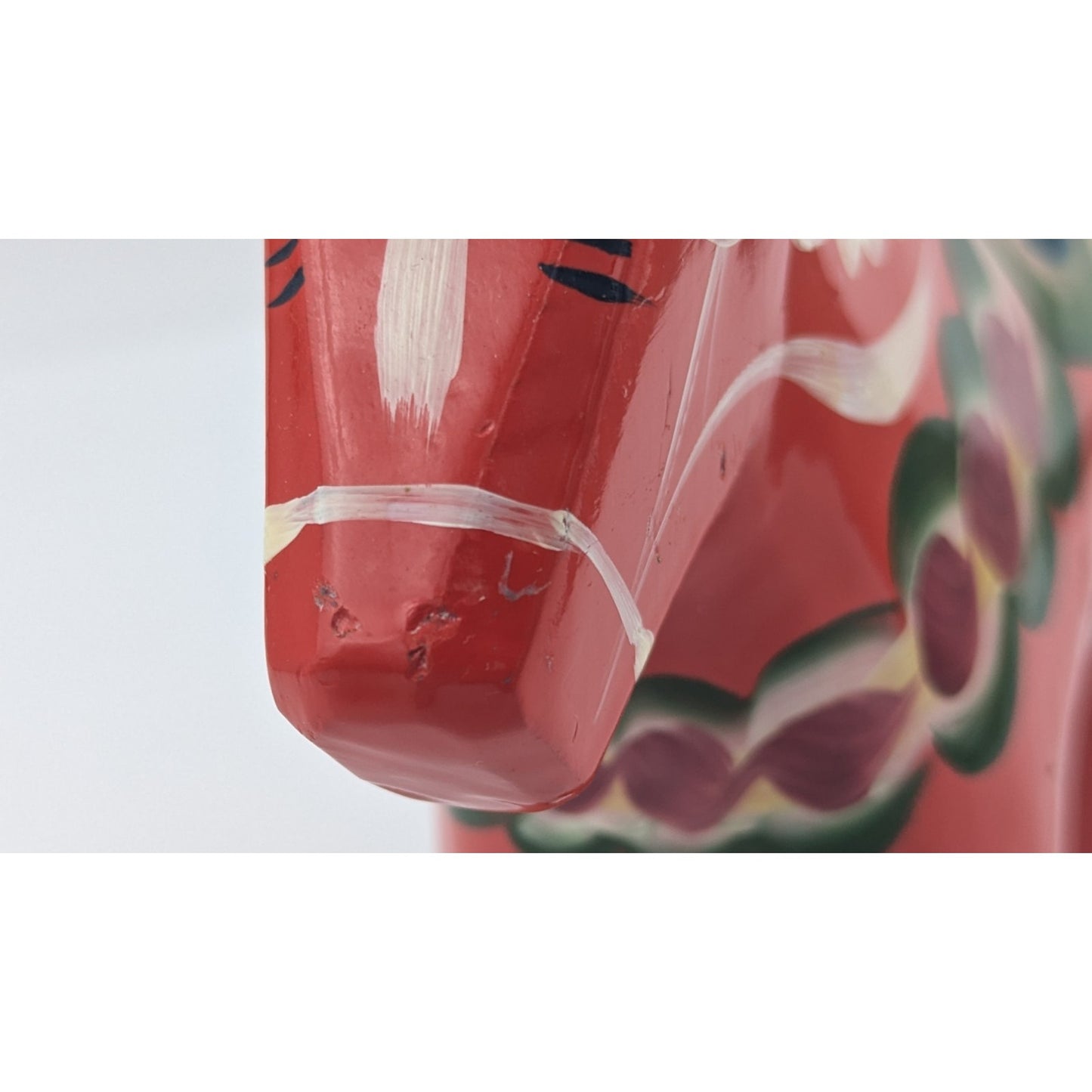 Nils Olsson Dala Horse Figure Sweden 8" Carved Wood Hand Painted Swedish