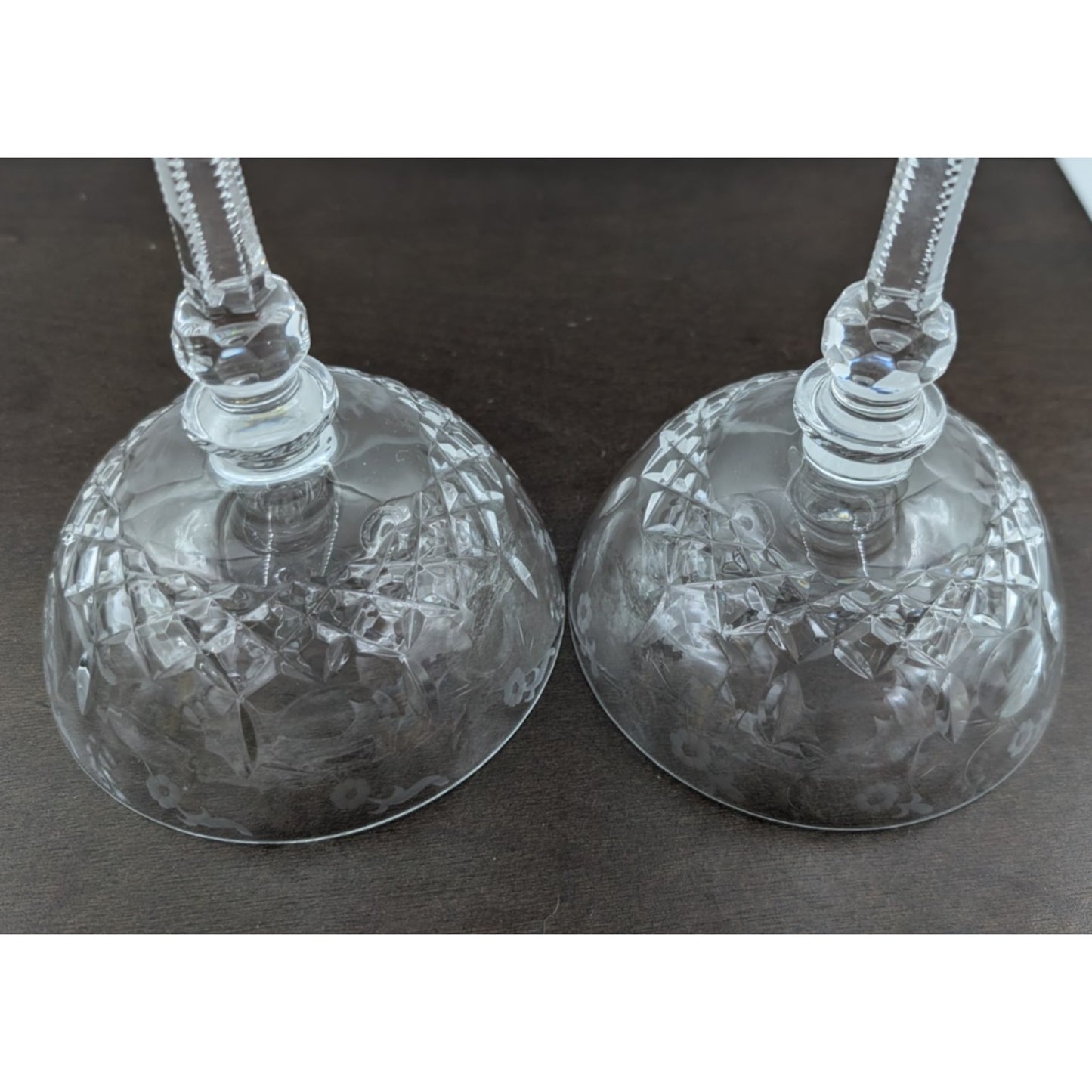 Rogaska Gallia Champagne Tall Sherbet Glasses 7 1/8" Set of 2