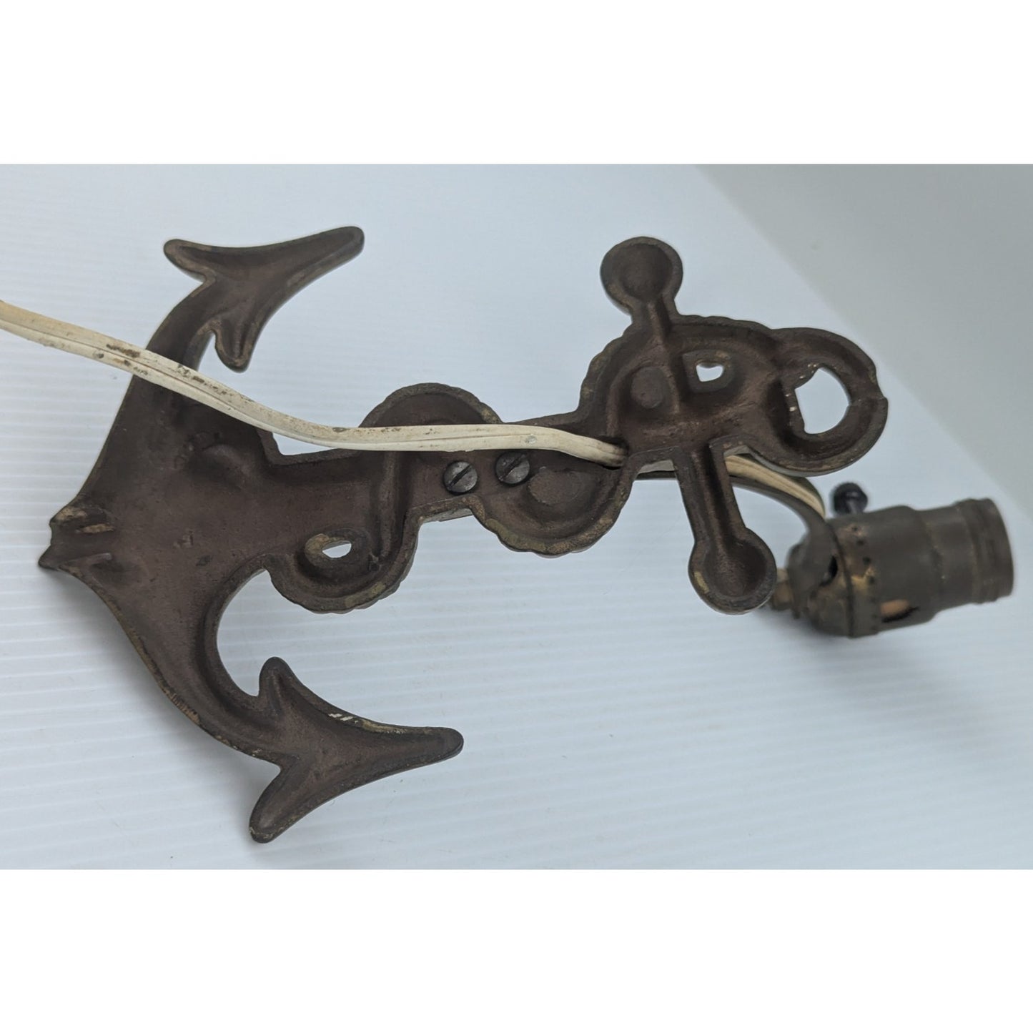 Vintage Metal Anchor Light Wall Lightning Fixture Nautical Light