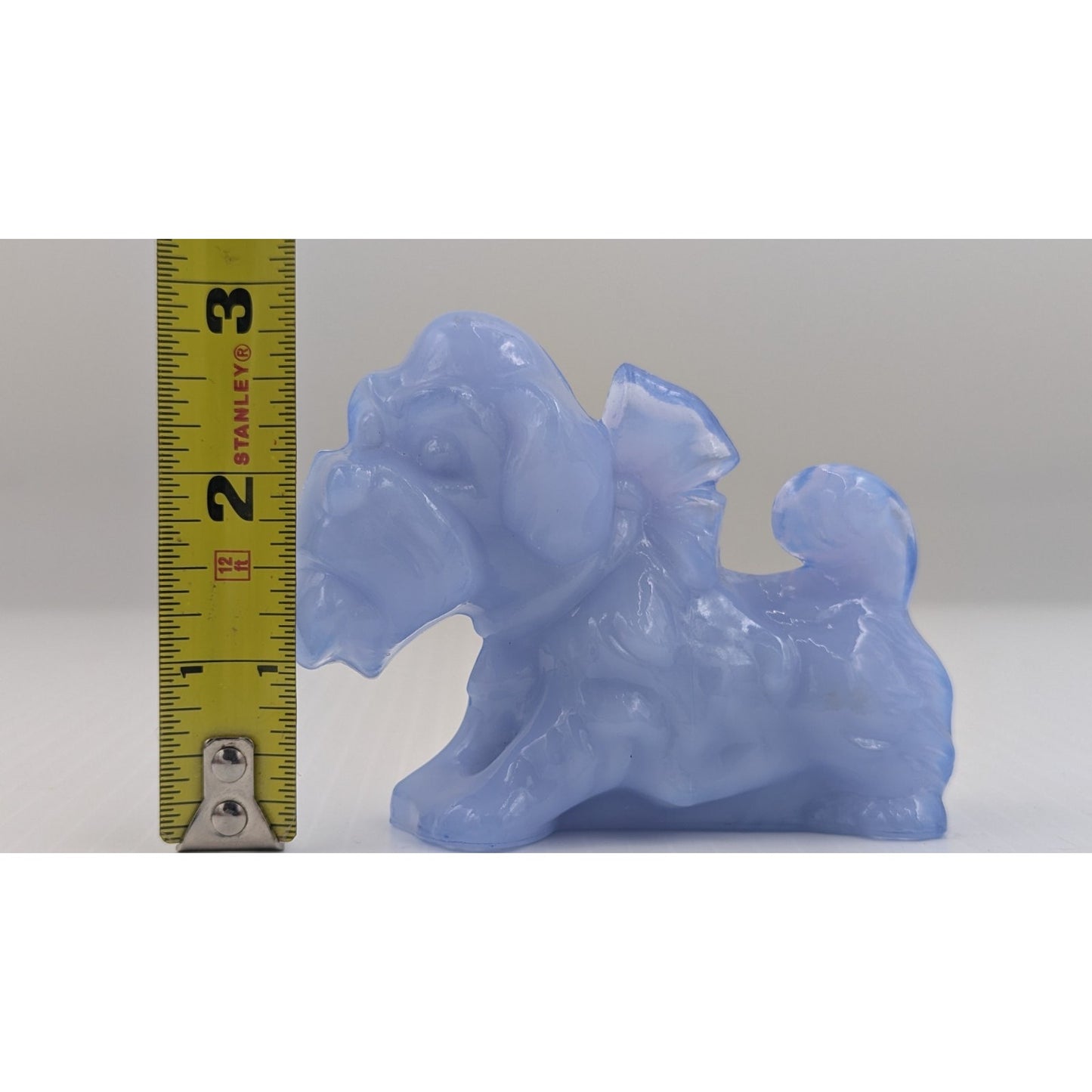 Boyd Glass Parlor Pup Dog Puppy Pooch Blue