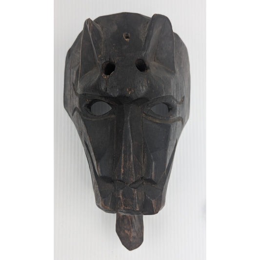 Hand Carved Wooden Tribal Face Mask Ritual Wall Art African